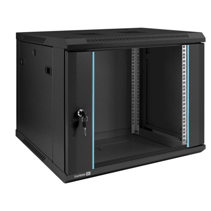 Шкаф телекоммуникационный EXEGATE EC-WM-9U.450.G.BLACK EX298607RUS